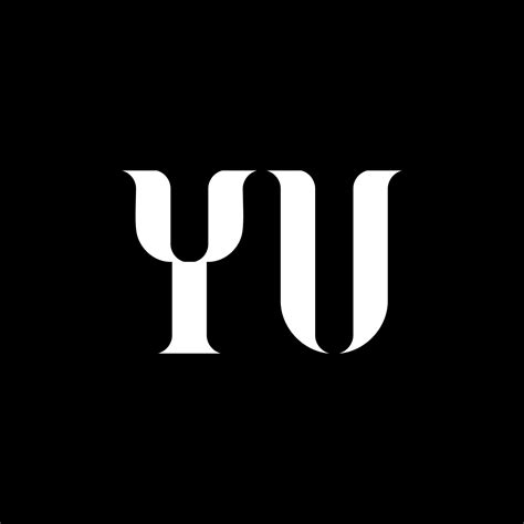 YU Y U letter logo design. Initial letter YU uppercase monogram logo ...