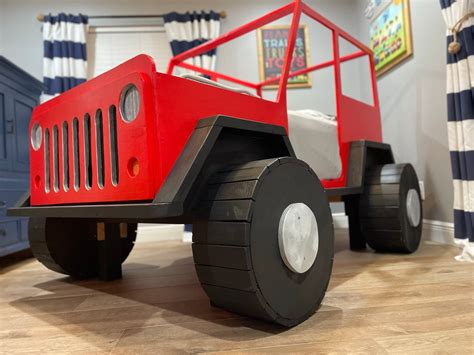 Kids Jeep Bed DIY Build Plans Off-road Dreams: J.T. Model Woodworking Solid Wood Original Design ...