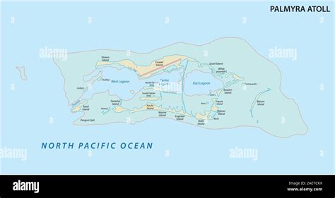 Map of the Palmyra Atoll an unorganized territory of the United States ...