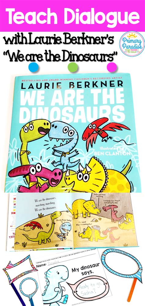 Use Laurie Berkner's Book We are the Dinosaurs to teach dialogue with this fun, free activity! P