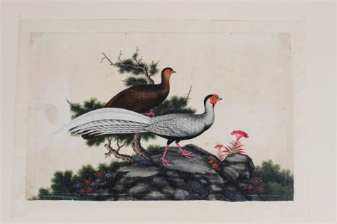 A Chinese export watercolour painting on rice paper, mid-19th century ...