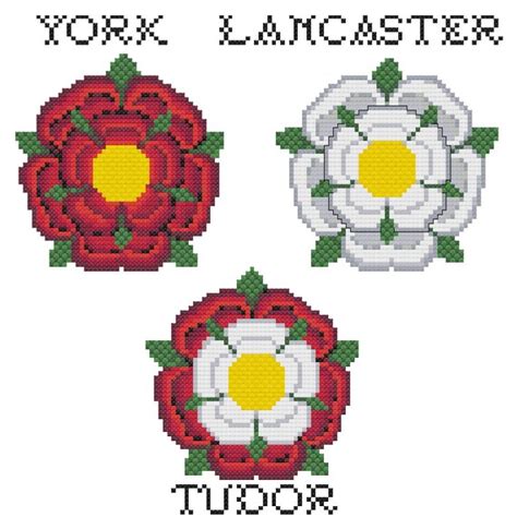 Tudor Rose & War of the Roses Cross Stitch by SewSewCrossStitch