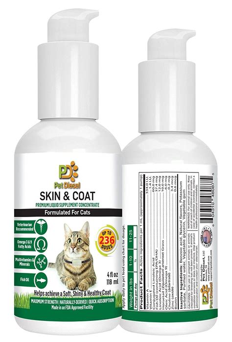 Liquid Vitamins for Skin & Coat for Cats | Vitamins for skin, Liquid ...