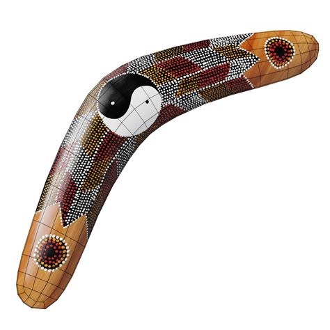 3D Antique Wooden Boomerang - TurboSquid 1566696