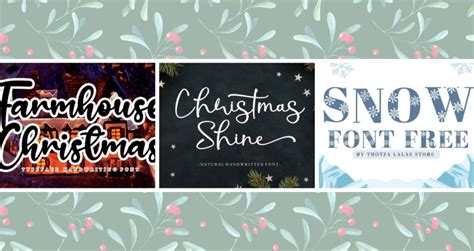 10 Perfect Fonts for Your DIY Christmas Card - In The Playroom