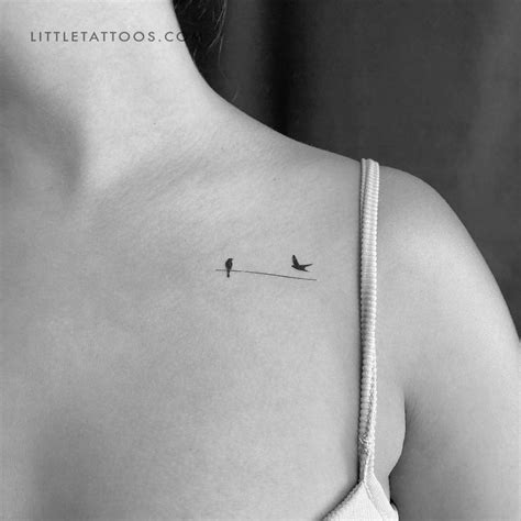 Birds On A Wire Temporary Tattoo - Set of 3 – Little Tattoos