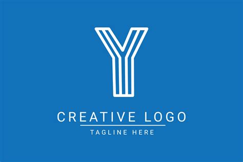 Modern creative letter Y vector logo design. Minimalist flat line logo ...