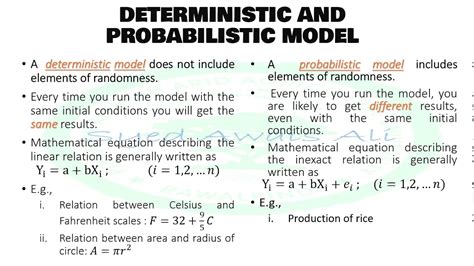 Difference Between Deterministic and Probabilistic Model - YouTube