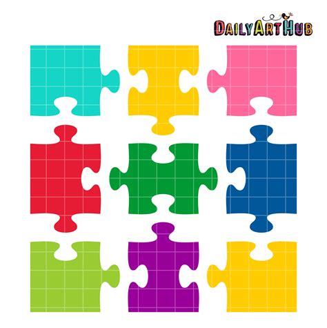 Jigsaw Puzzle Shapes Clip Art Set – Daily Art Hub – Free Clip Art Everyday