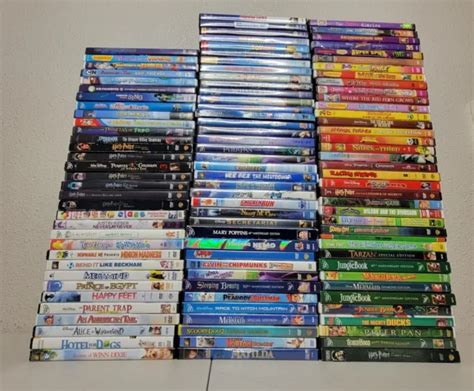 LOT OF 100 DVDs Kids & Family Children's Baby Barbie Potter Curious ...