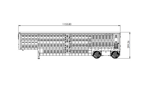 DPS Cattle livestock trailer 2AXLE