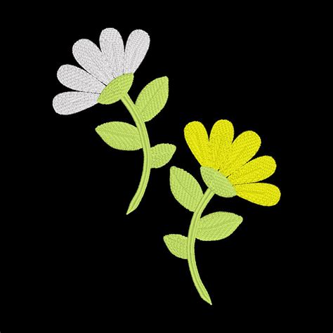 Daisy Flower Embroidery Design, Floral Machine Embroidery, Daisy Flower ...