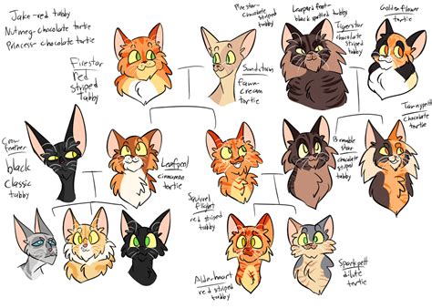 More or less accurate Warriors Cats Family Tree by mathes0n on DeviantArt