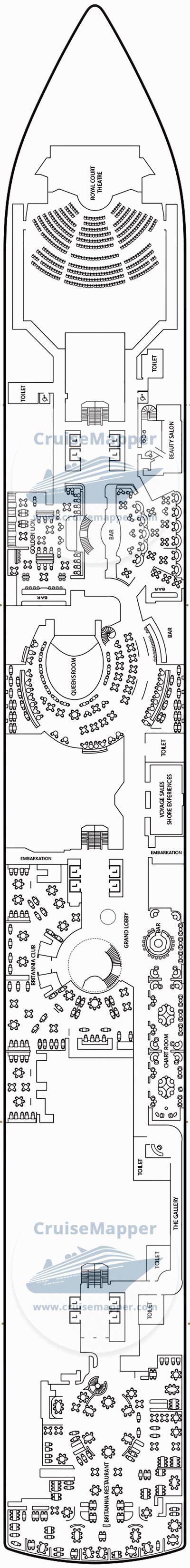 Queen Anne Cruise Ship Deck Plan