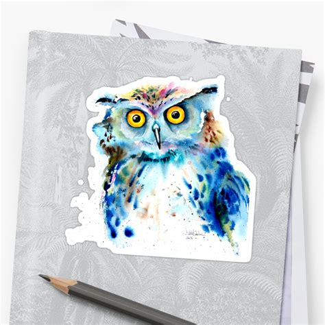 ""Owl"" Sticker by IsabelSalvador | Redbubble