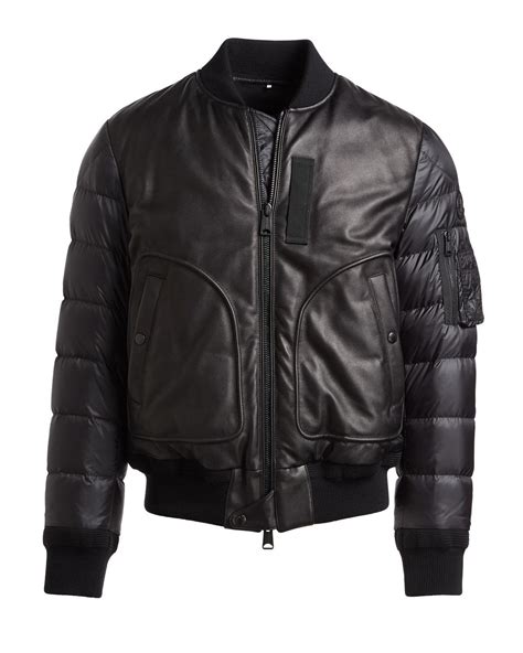 Lyst - Moncler Bertrand Leather Jacket in Black for Men