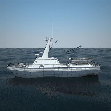 police ship boat 3d model