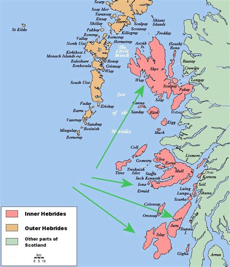 Inner Hebrides | Island map, Scottish islands, Island