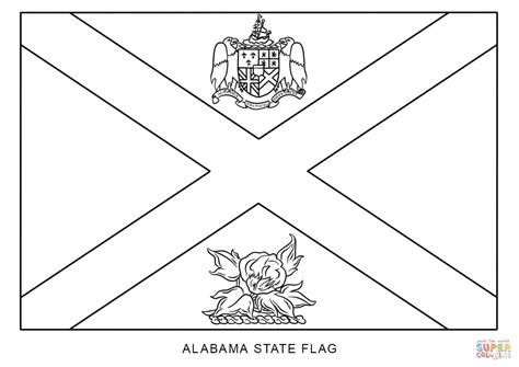 Flag of Alabama coloring page | Free Printable Coloring Pages