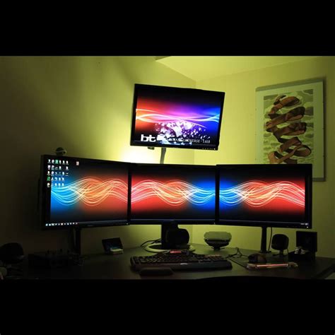 Quad monitor gaming set-up! More @ GameBeef FB Page https://www ...