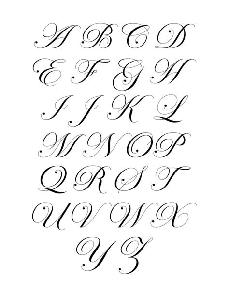 Free Cursive Letters Printable: Royal Fancy Capital Letters Set