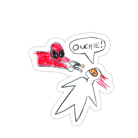 "Ouchie!" Stickers by aFiendishThingy | Redbubble