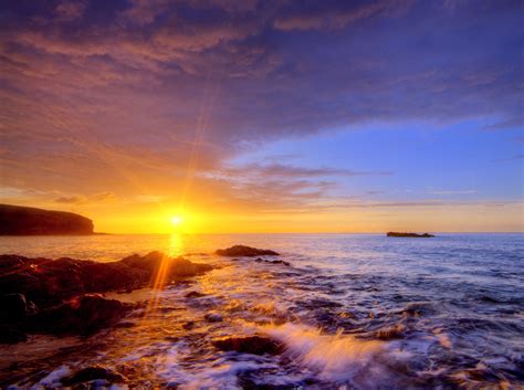 Ocean waves photography during sunset HD wallpaper | Wallpaper Flare