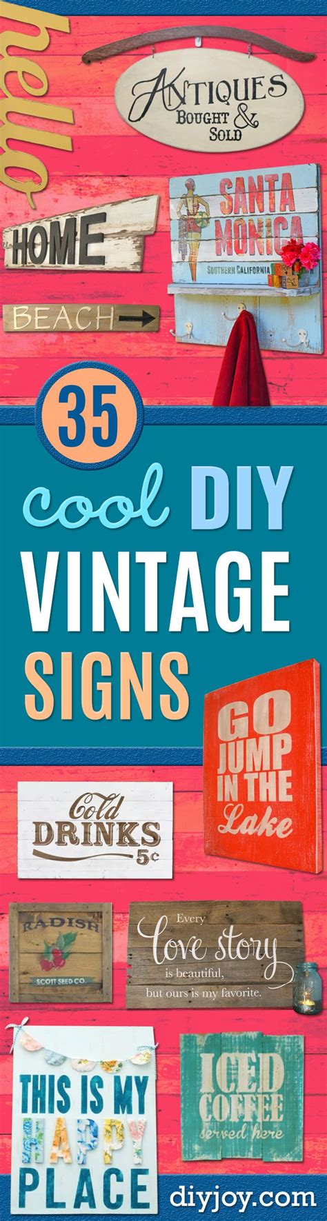 35 Cool DIY Vintage Signs That Will Add Instant Charm to Your Walls