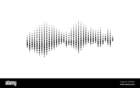 colorful vector design illustration of dynamic sound waves, radio frequency modulation, random ...