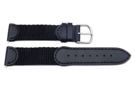 Genuine Original Swiss Army Band 19mm-Nylon/Leather-Black | Total Watch ...