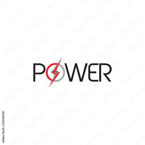 POWER logo design Stock Vector | Adobe Stock