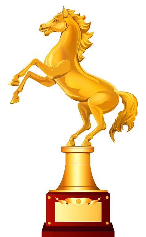 golden horse trophy clipart image - WikiClipArt