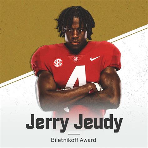 Jerry Jeudy wins Biletnikoff Award : CFB