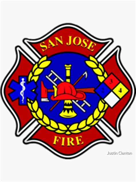 "San Jose Fire Department" Sticker by TeamBride | Redbubble