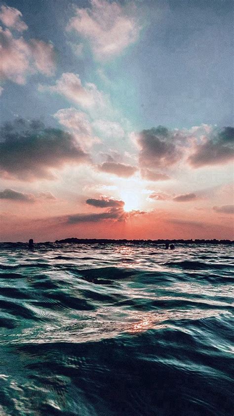 Sunset Sea Sky Ocean Summer Blue Water Nature #iPhone #5s #wallpaper | Ocean wallpaper, Sunset ...