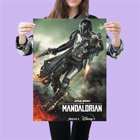 Star Wars The Mandalorian (Pedro Pascal, Grogu) TV POSTER - Lost Posters