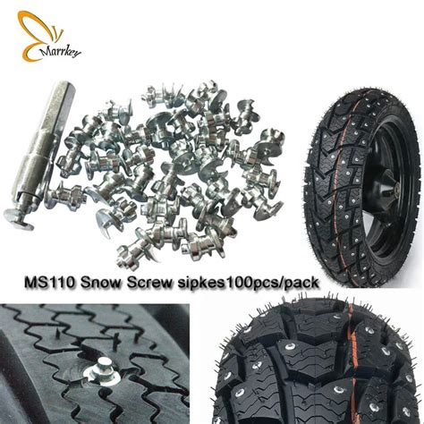 Marrkey 100PCS MS110 Carbide Tires Studs/Screw Snow Spikes/ spikes for ...