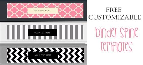 Free Binder Spine Template | Customize then Print