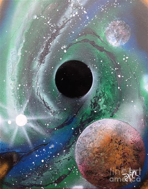 Black Hole Painting by Tyler Haddox