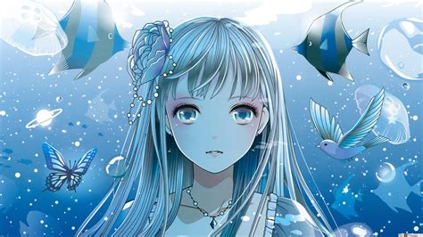 Blue Anime Girl Wallpapers - Wallpaper Cave