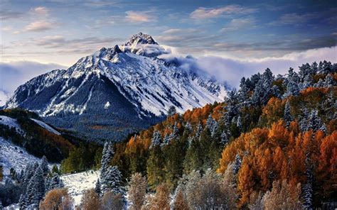 Download wallpapers Mount Sneffels, 4k, mountains, winter, forest ...