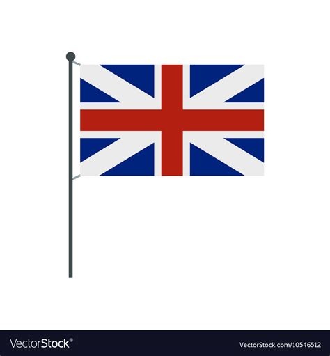 Uk flag icon flat style Royalty Free Vector Image