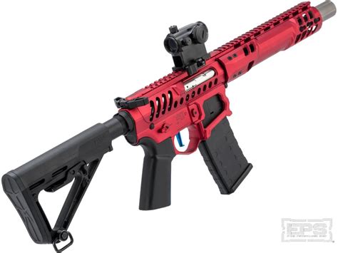 Evike Performance Shop Custom EMG F-1 Firearm SBR Airsoft AEG Rifle (Color: Red / Gate ASTER ...