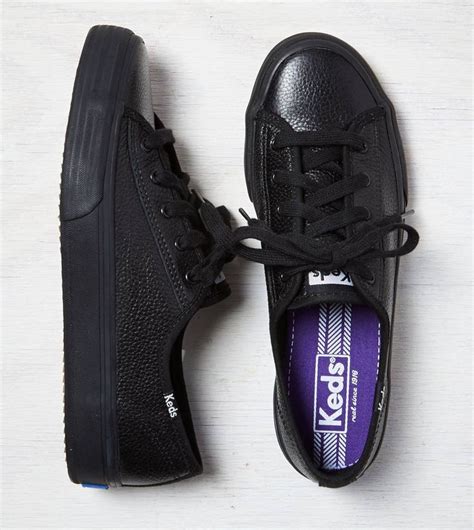 Keds Leather Double Up Sneaker, Black | American Eagle Outfitters ...