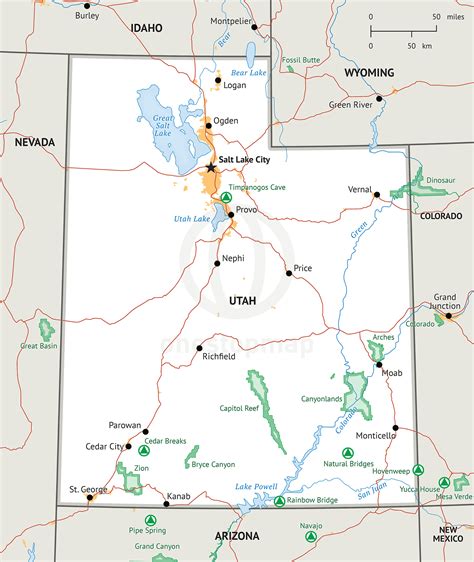 Printable Map Of Utah