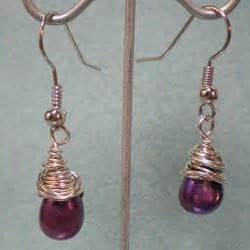 Funky Purple Pearl Earrings | AllFreeJewelryMaking.com