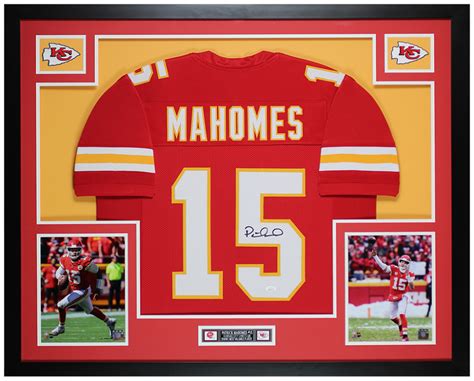 Patrick Mahomes Signed 35x43 Custom Framed Jersey (JSA COA) | Pristine ...