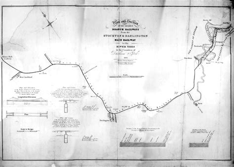 Stockton and Darlington railway plan engraving by William Miller - Free Stock Illustrations ...