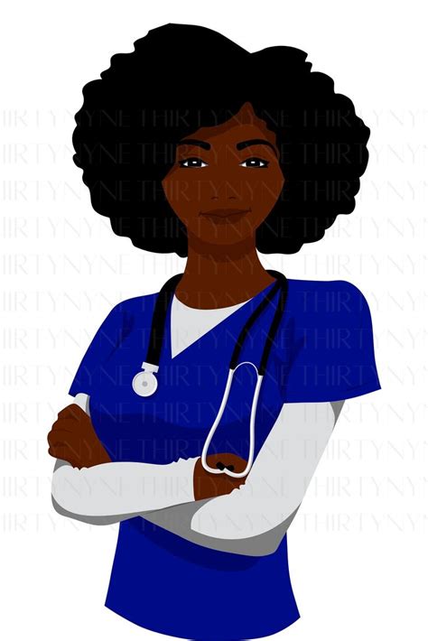 Black Nurse PNG 2, Black Nurse Blue Scrubs Png, Black Nurse Pink Scrubs Png, Crafting and ...