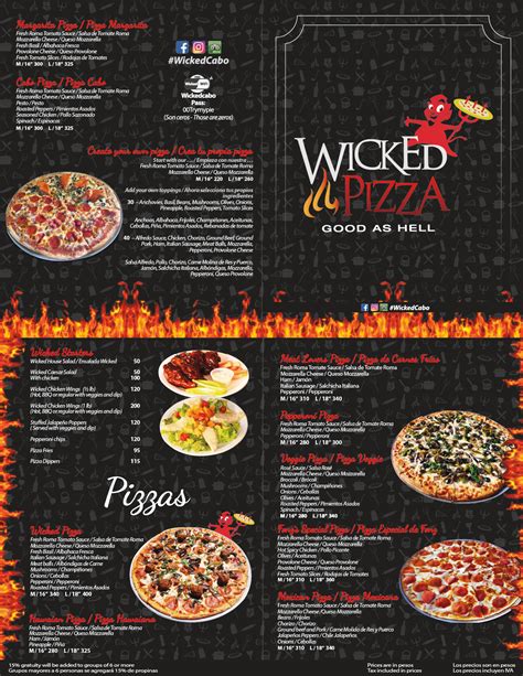 Menu - Order - Wicked Pizza Cabo San Lucas